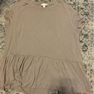 tan flowy shirt